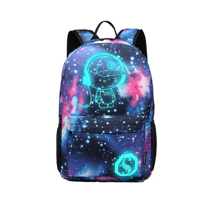 Kosiil 15.6 Inch Glow in The Dark Waterproof Backpack, Multicolor Laptop School Bag for Students, Lightweight Anti-Spill Bookbag