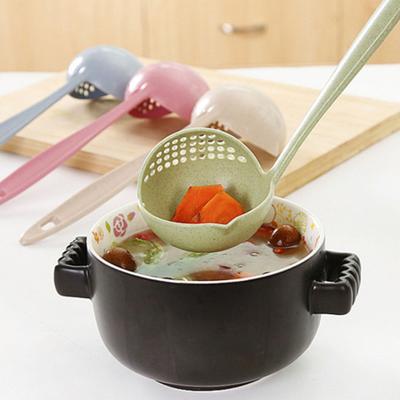 Kreativer Suppenlöffel mit Griff Lang Zwei-in-Eins Multifunktional Hot Pot Löffel Sieblöffel Küche