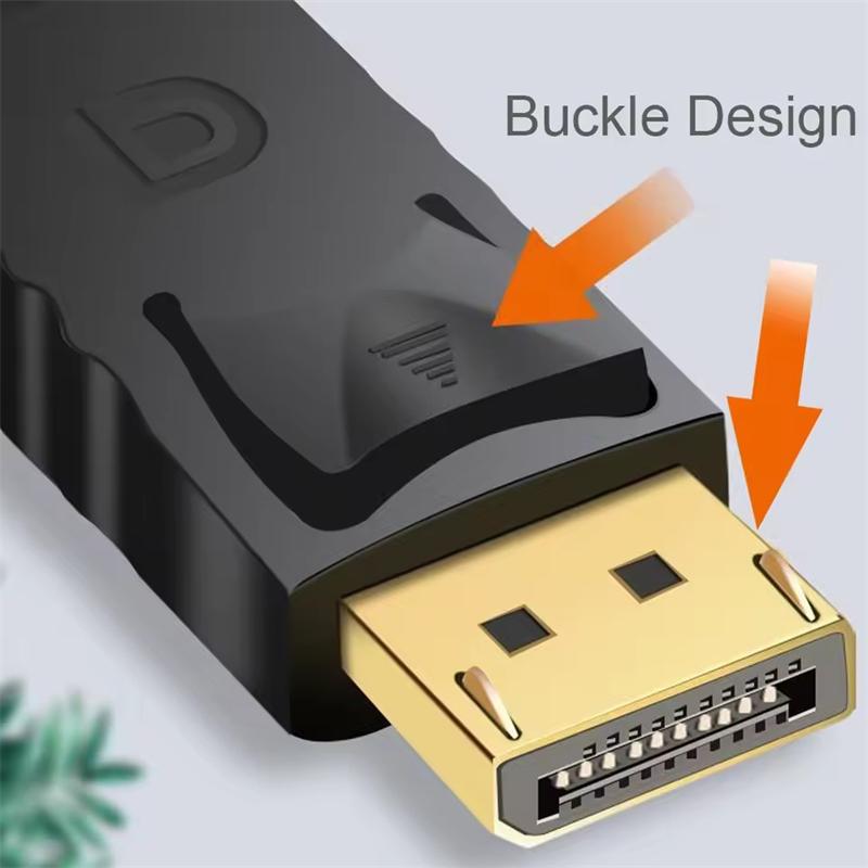 4K DisplayPort To HDMI-compatible Adapter Connector DP Male To HDTV Female Converter Vidio Audio Switcher Cable for PC TV Laptop