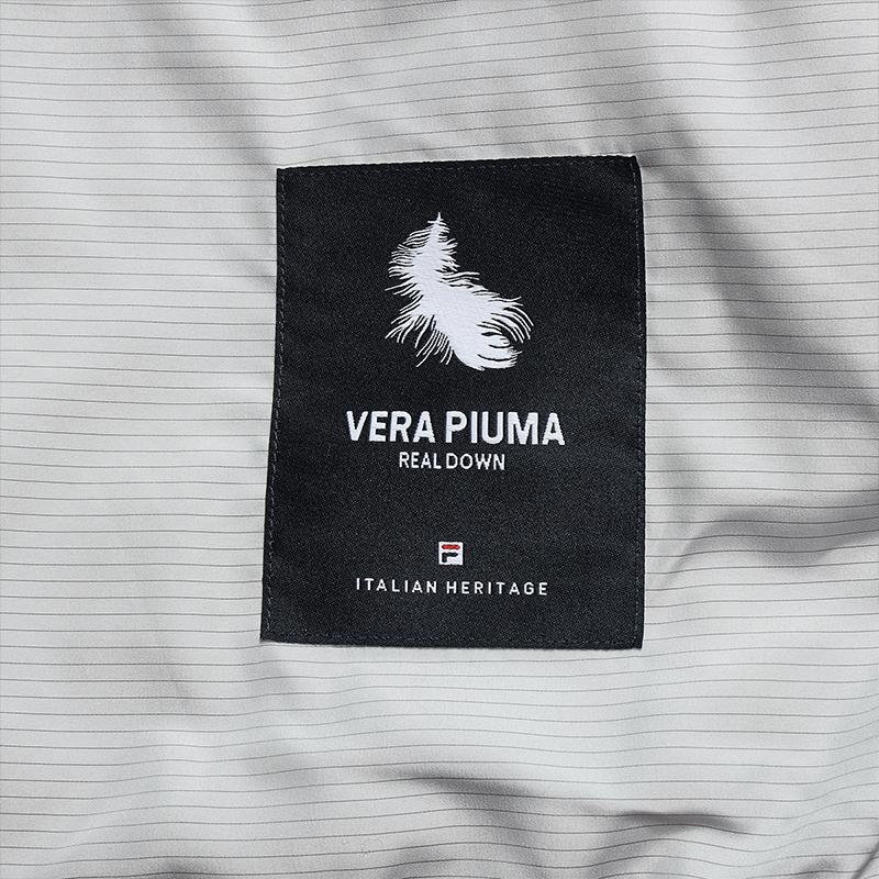 Fila Heritage Fashion Classic Simple Casual Comfortable Versatile Warm Duck Down Thin Shirt Down Jacket Men Jacket Gray F11M548907FLY