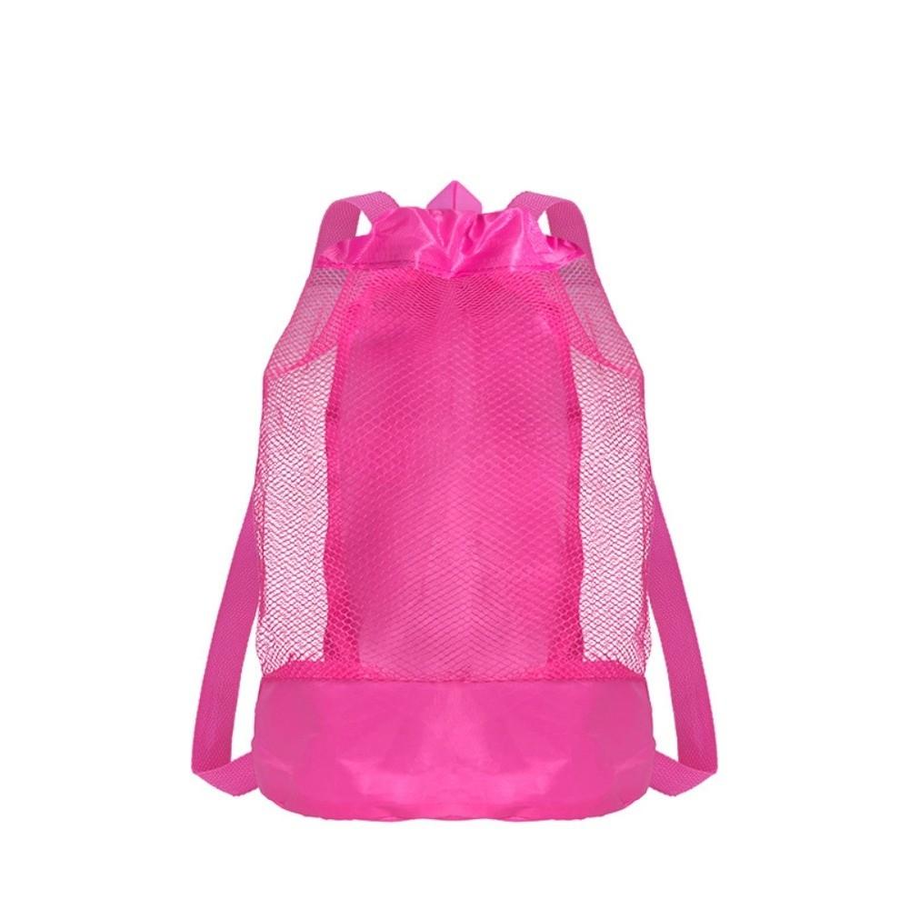 Sand-Resistant Beach Backpack Extra-Large Drawstring Closure Mesh Beach Bag Adjustable Straps Net Backpack Bags