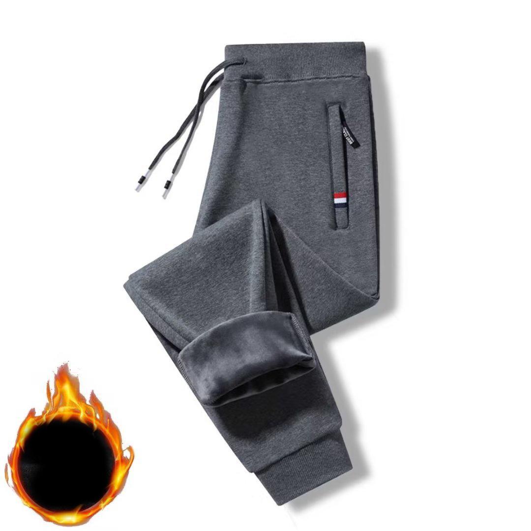 

Осенне-зимние повседневные брюки мужские на флисовой подкладке, утепленные спортивные штаны, теплые брюки свободного кроя, больших размеров S