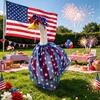 1 Set 4th July Goose Outfit, Stars And Stripes Goose Dress Star Sunhat Sunglasses, Patriotic Porch Goose Costumes Set for 23-Inch Goose Statue Holiday