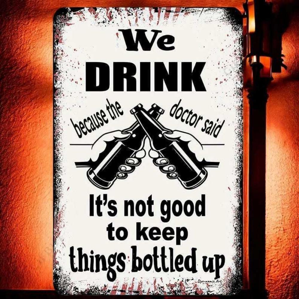 Beer poster on the wall, metal plaque 20x30cm