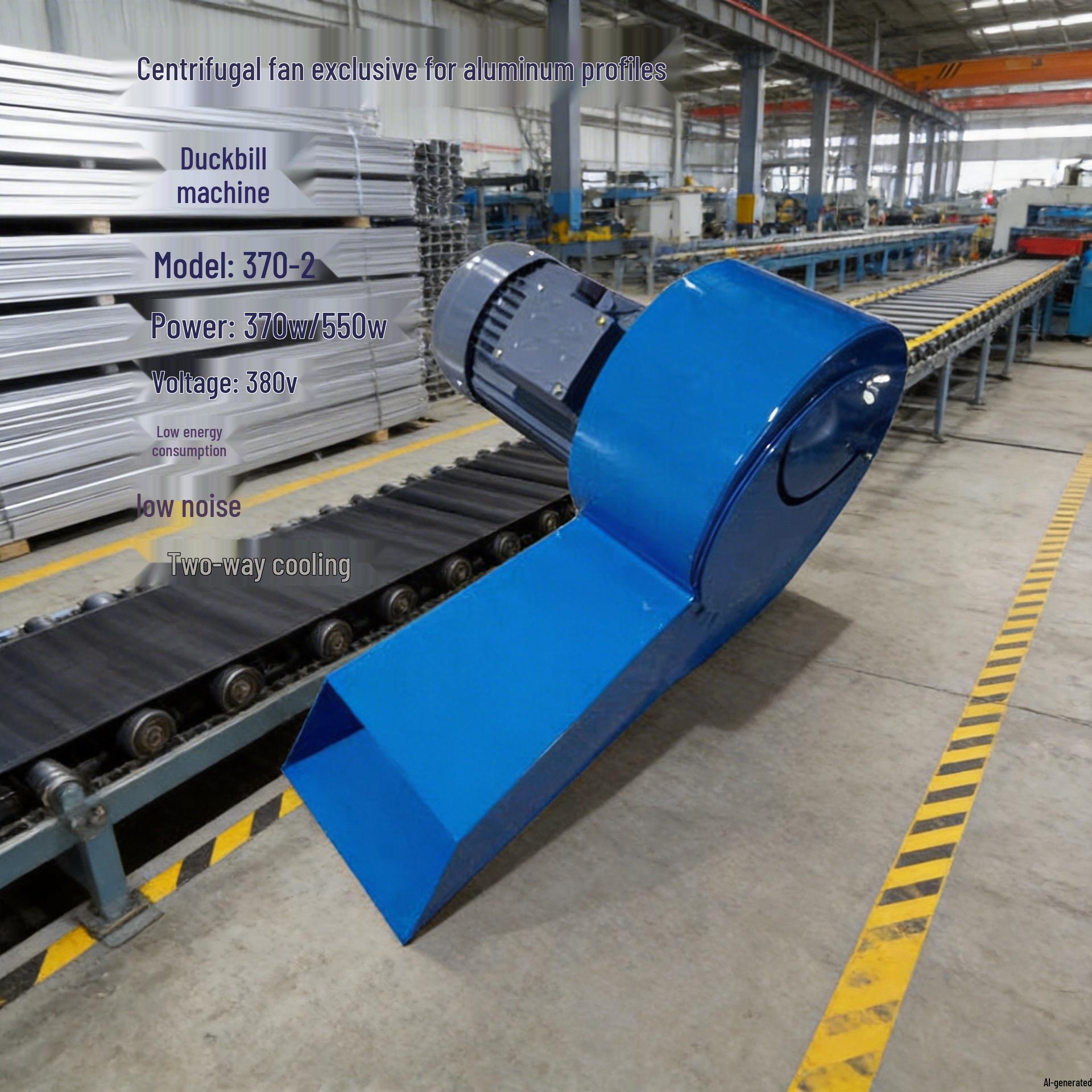 

Aluminum Profile Duckbill Cooling Fan with Long Nozzle 370W Motor