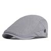Spring Summer Beret Hat For Men Solid Black Gray Cotton Flat Peaked Herringbone Cap Women Outdoor Sun Ivy Hat Retro Newsboy Cap