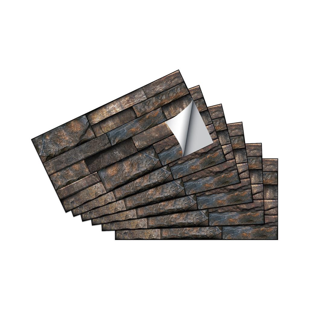 Industrial Style Retro American Tile Sticker, Self-Adhesive Waterproof Pvc Wall Decoration Kitchen Bedroom Wall Sticker Wallpaper