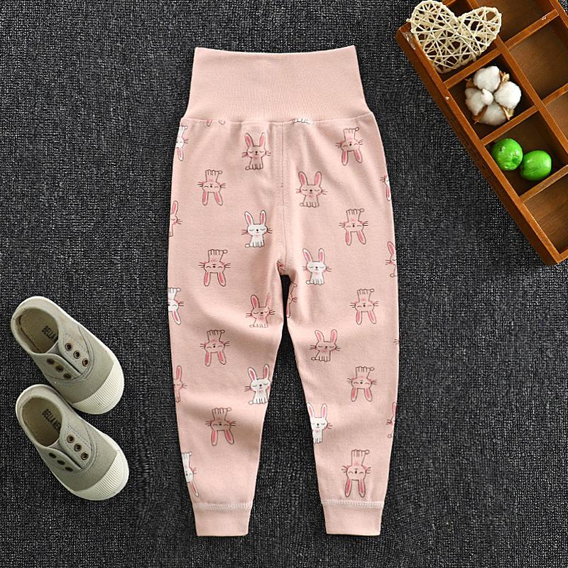 High Waist Girls Boys Cotton Trousers Spring Autumn Children's Trousers Stretch Pants Wear Trousers