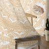 Boho Vintage Mandala Květinové Závěsy Průhledný šifon Tyl Závěs Domácí Obývací pokoj Dekorace pozadí