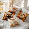 Home Decor Cute Autumn Animals Pillow Covers for Home Pattern Cushion Cover Suitable for Sofa Bedroom Car Pillow Cover
