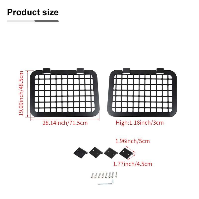 Car Rear Window Glass Armor Fences Vent Protective Frames Shelf  For Suzuki Jimny 2019 Up Car Accessorise ( Aluminum Alloy )