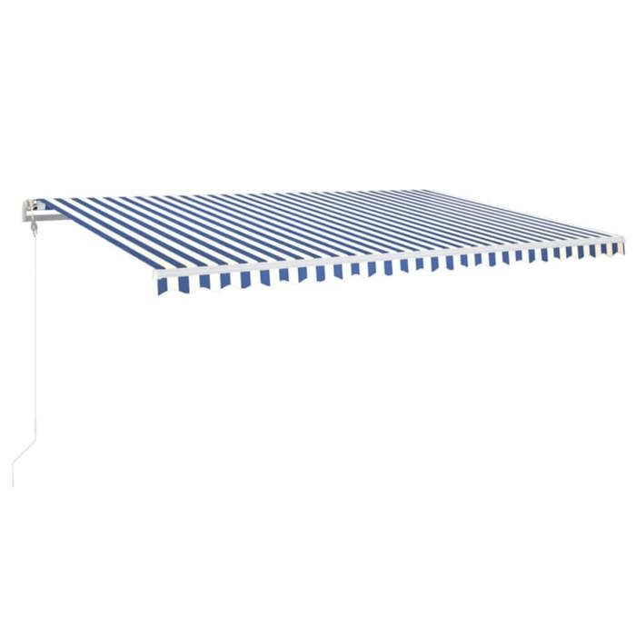 Exclusive House - Automatic Retractable Awning 500x350 Cm Blue and White