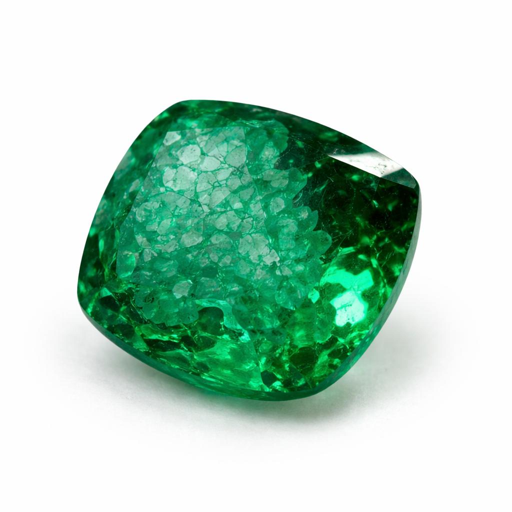 Natural Green Emerald Loose Gemstone Colombian 9.33 ct Square Cushion for Jewelry Making and Crafts