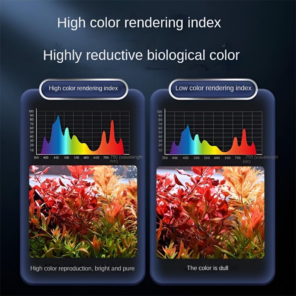 Intelligente Aquarium-Clip-Leuchte APP-Dimmbar Hoher CRI Aluminiumlegierung Fischbeckenlampe Mehrere Größen LED-Wasserpflanzenlicht