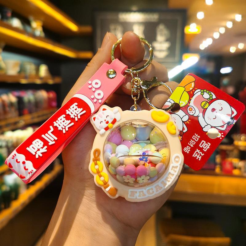 Новогодний брелок: Манящий Кот Масляный ПВХ Брелок - Маленький Подарок Individually Packaged in OPP Bag
