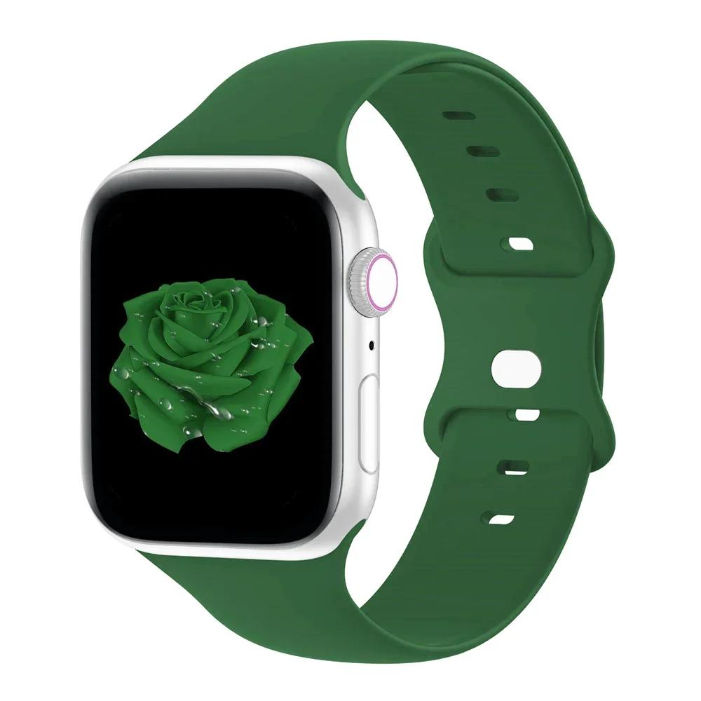 Sport Straps For Apple Watch Band 44mm 40mm 49mm 45mm 41mm 38/42mm Correa Silicone Bracelet iWatch Ultra 2 Series 9 8 7 6 5 3 SE