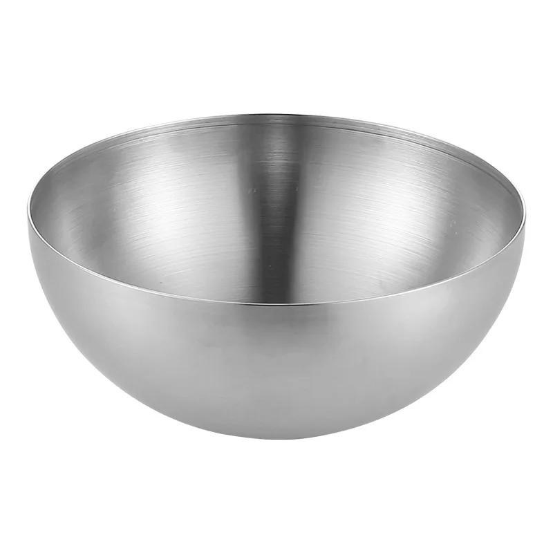 1PC Stainless Steel Mixing Bowl for Salad Soup Noodle Ramen Fruit Food Prep Kitchen Tableware Durable Multipurpose Gold Design
