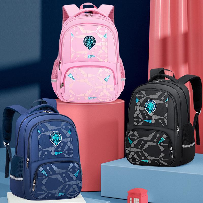 Stilvoller Wasserdichter Leichter Rucksack für Kinder, Klassen 1-6, mit Rückenschutz und Strapazierfähigem Verschleißfestem Design