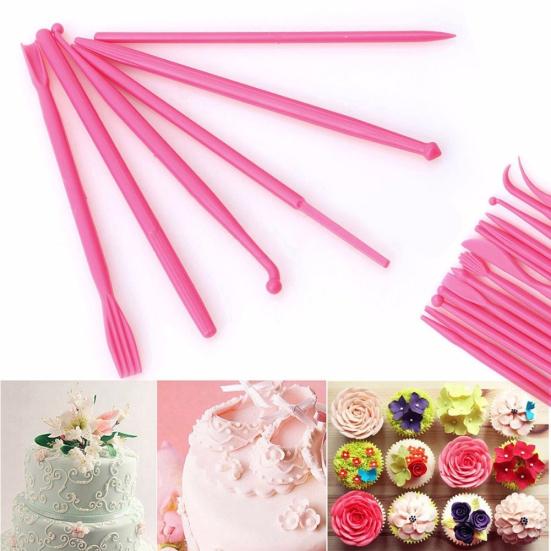 14Pcs Fondant Cake Decorating Carve Pen Flower Modeling Baking DIY Sculpt Tools