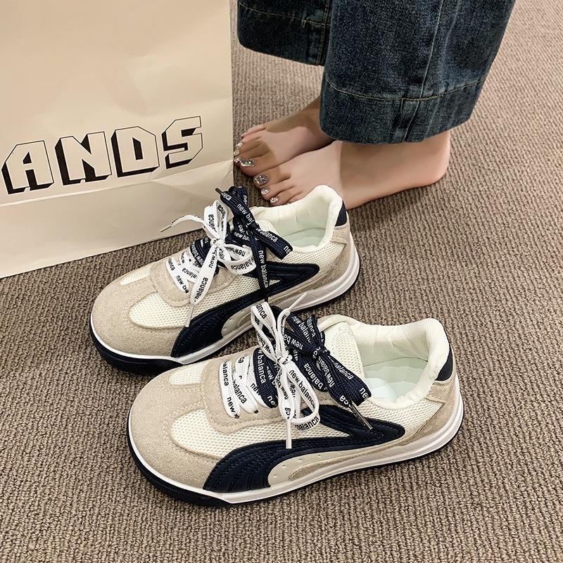 2025 Autumn German Training Shoes Women's New Versatile and Lightweight Casual Board Shoes Platform Running Shoes Breathable Mesh Sneakers
