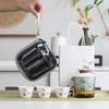Panda suet jade porcelain kung fu travel tea set outdoor portable