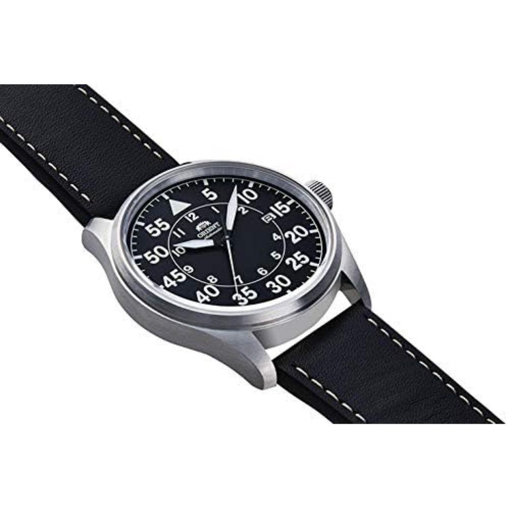 Orient Sports Flight Style Automatic Black Dial Men's Watch RN-AC0H03B