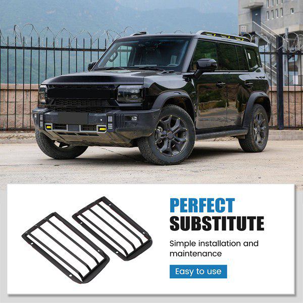 Rear Bumper Light Covers, Front Fog Light Covers, and Taillight Protectors for Jetour Travelers (Models 23-24) - 1 Pair.