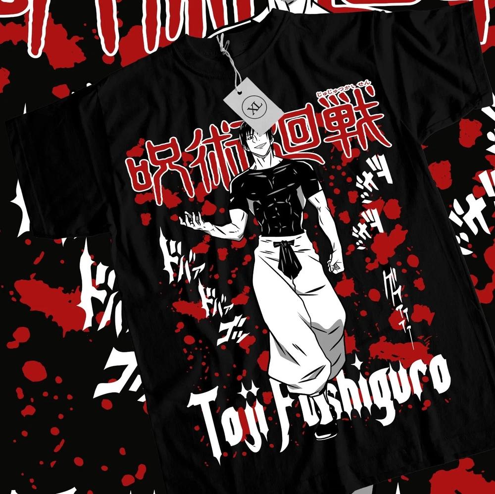 Anime Fushiguro Toji Jujutsu Kaisen Black TShirt S