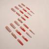 Frosted golden autumn orange French long water pipe nail Spice Girls ins wind diamond flower wearing armor wholesale nails