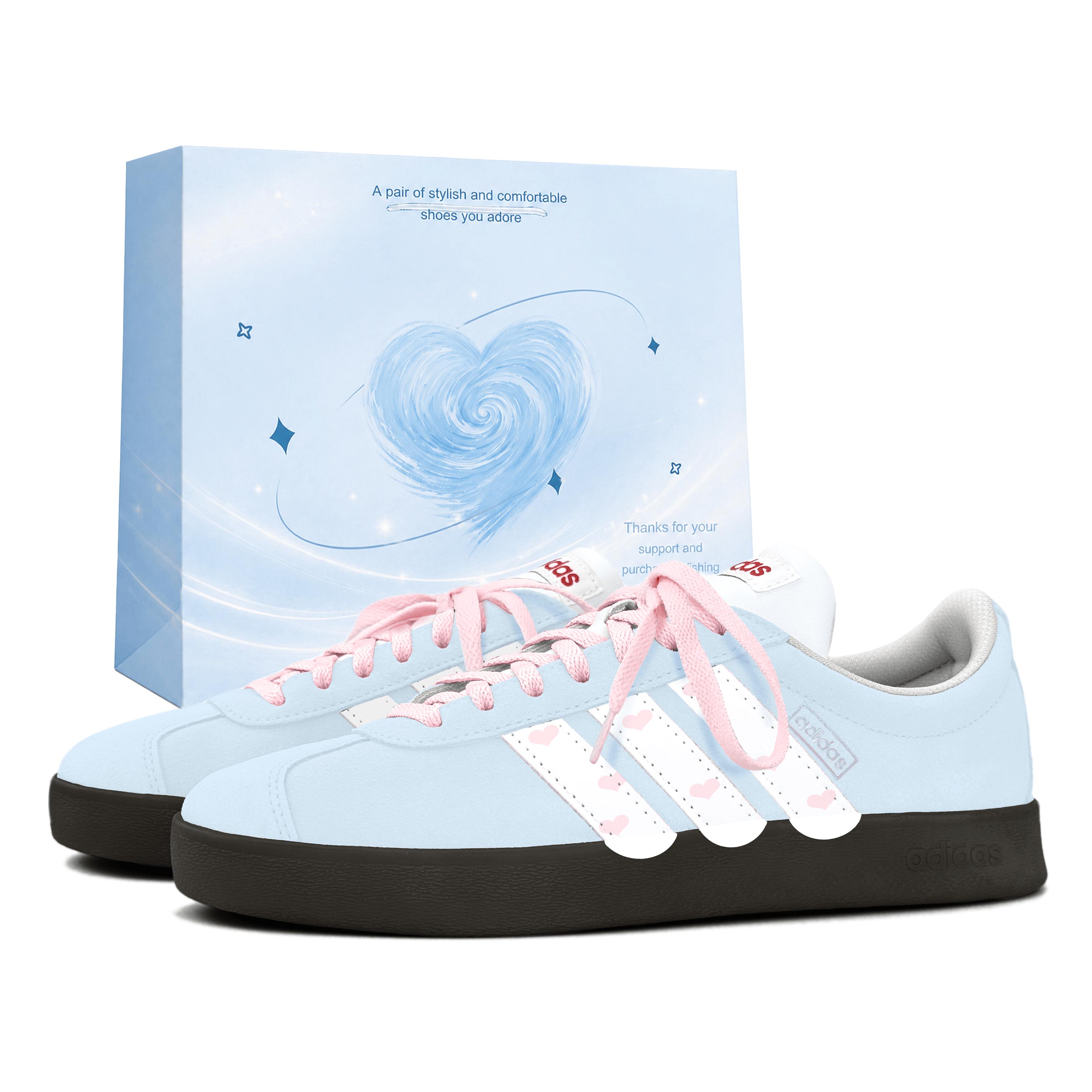 

Adidas VL COURT 2.0 Skateboard Shoes Unisex Blue HQ1802(Team1556-B0X) 35⅔