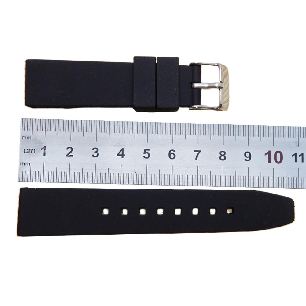 18mm Men Women Soft Silicone Watchband Universal Breathable Watch Strap