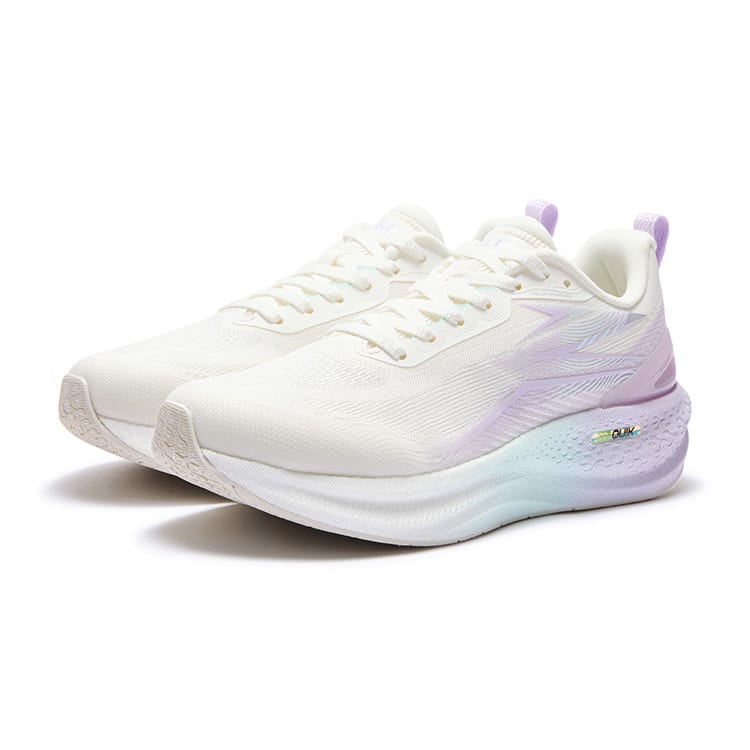361 Cushioning Lightweight Rebound Low top Running Shoes Women's White Purple 582612202 /
