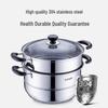 SUPOR 26cm 304 Stainless Steel Double-Layer Steamer Pot