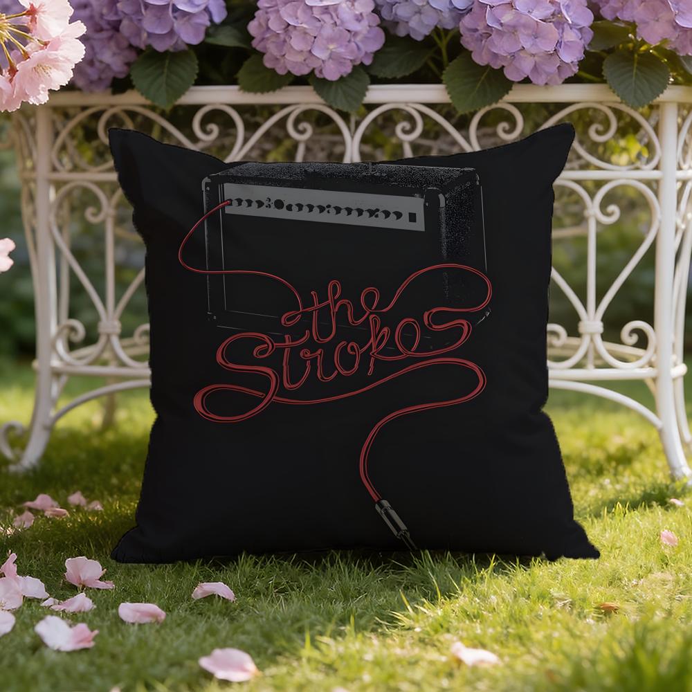 The S-Strokes Band Cushion Cover Home & Car Dual-Scene Pillow Cover: Reversible for Premium Comfort