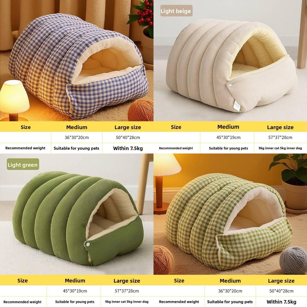 Cama Aconchegante Isolada Para Animais de Estimação Com Capa Removível Para Uso no Inverno Adequada Para Gatos e Cães Pequenos