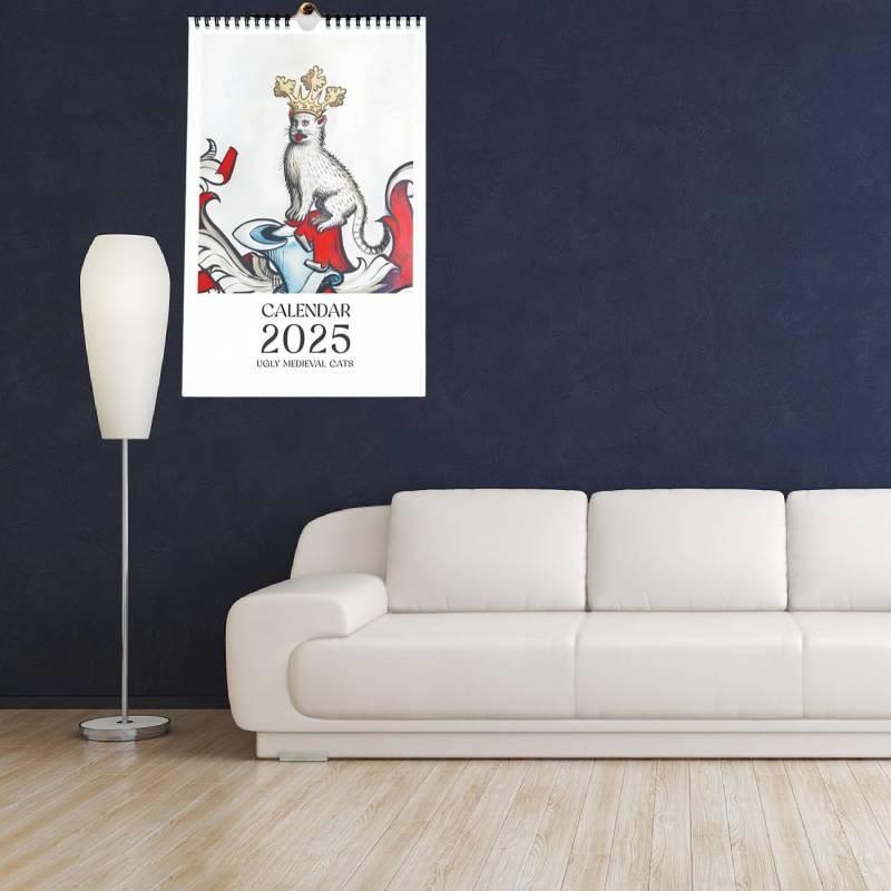 Medieval 2025 Ugly Cats Calendar Calendary Ornament Christmas Garnish Pendant