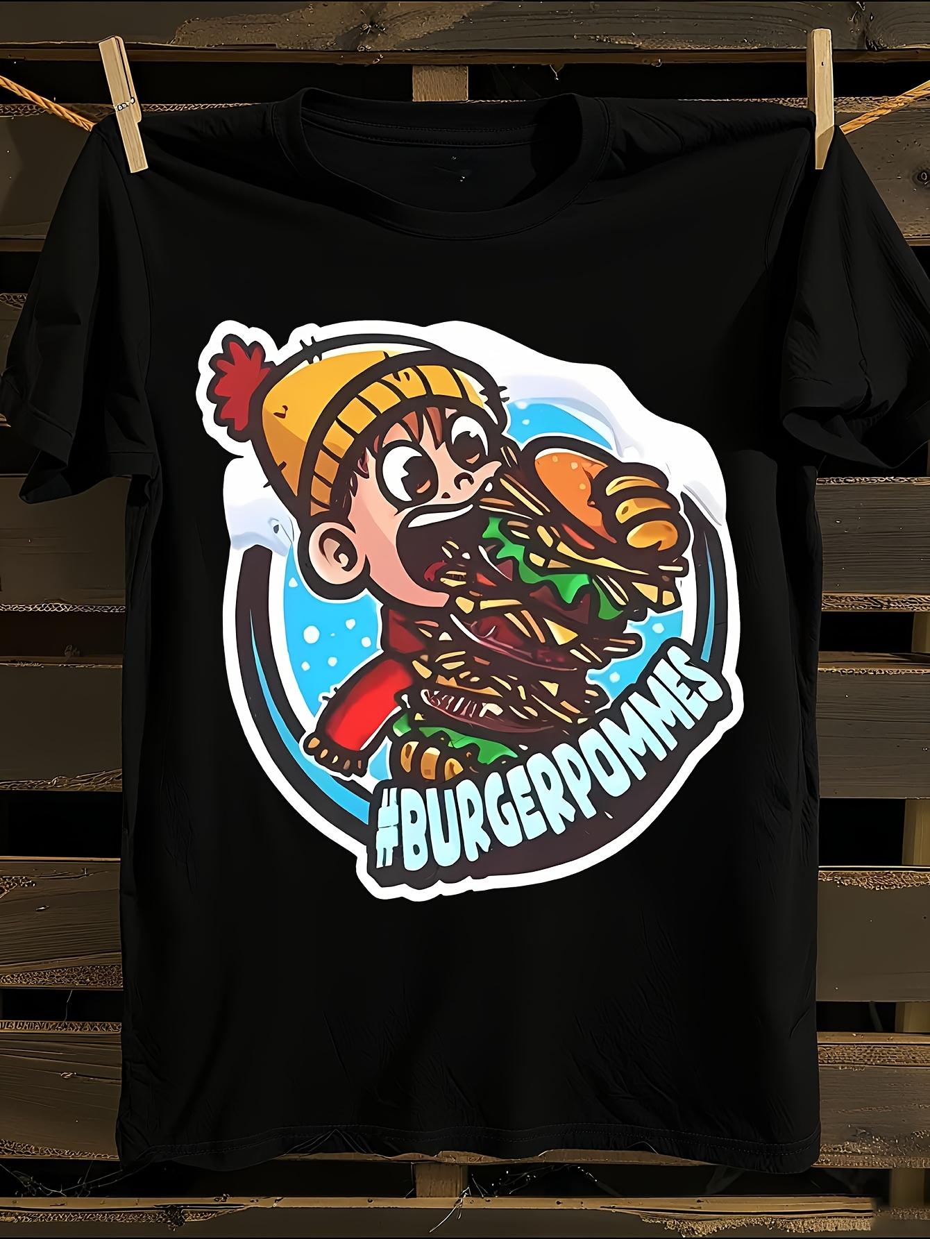 Burger Fries Character Tshirt XXL