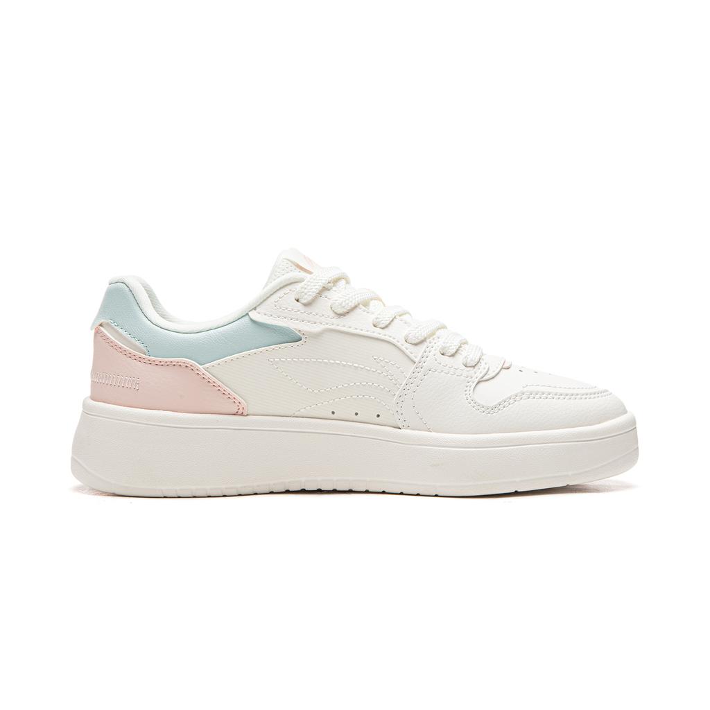 Li Ning Floating Boat Height Increasing Low Top Skateboard Shoes Women's White Pink Blue AGCW210-5