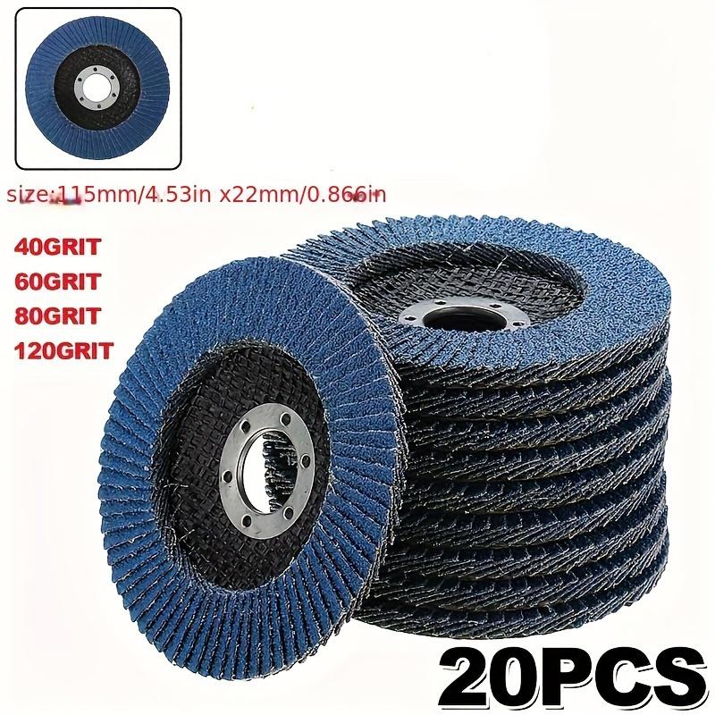 

20Pcs 115mm/4.5 60 Grit Zirconia Alumina Flap Sanding Discs Grinding Wheels