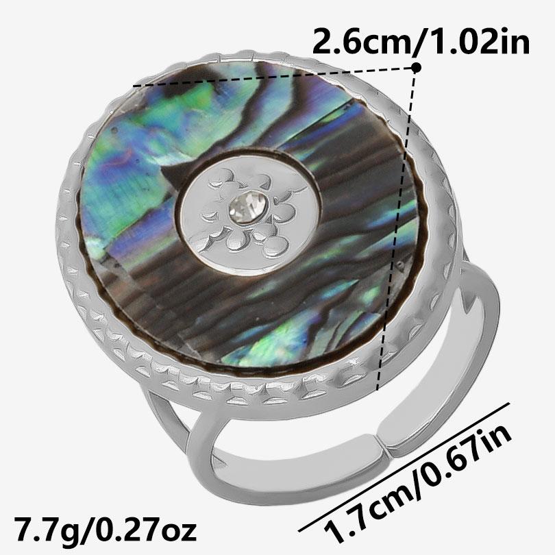 Exquisite White Shell Ring Silver Color Finger Jewelry Stainless Steel Rings For Women Men Accessories Beach Anillos Mujer Gift