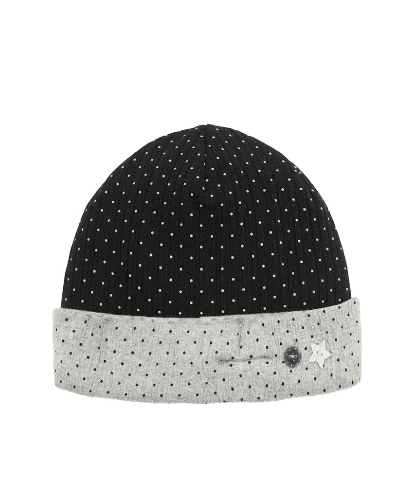 Mimdeowodeulobeu Summary Button Beanie_Dot Black
