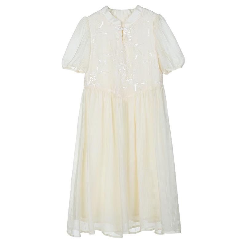 Girls New Chinese Style A-Line Summer Dress 170