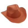 Adjustable Lightweight Wide Brim Solid Woven Panama Curled Straw Western Cowboy Visor Sun Hat With Accessories for Seaside Beach