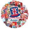 10/50 Pezzi Adesivi Stile Britannico Classico per Laptop Bagagli Adesivo Autobus Rosso Cabina Telefonica Londra Inghilterra Giocattoli Decorativi Rossi Vendita all'Ingrosso