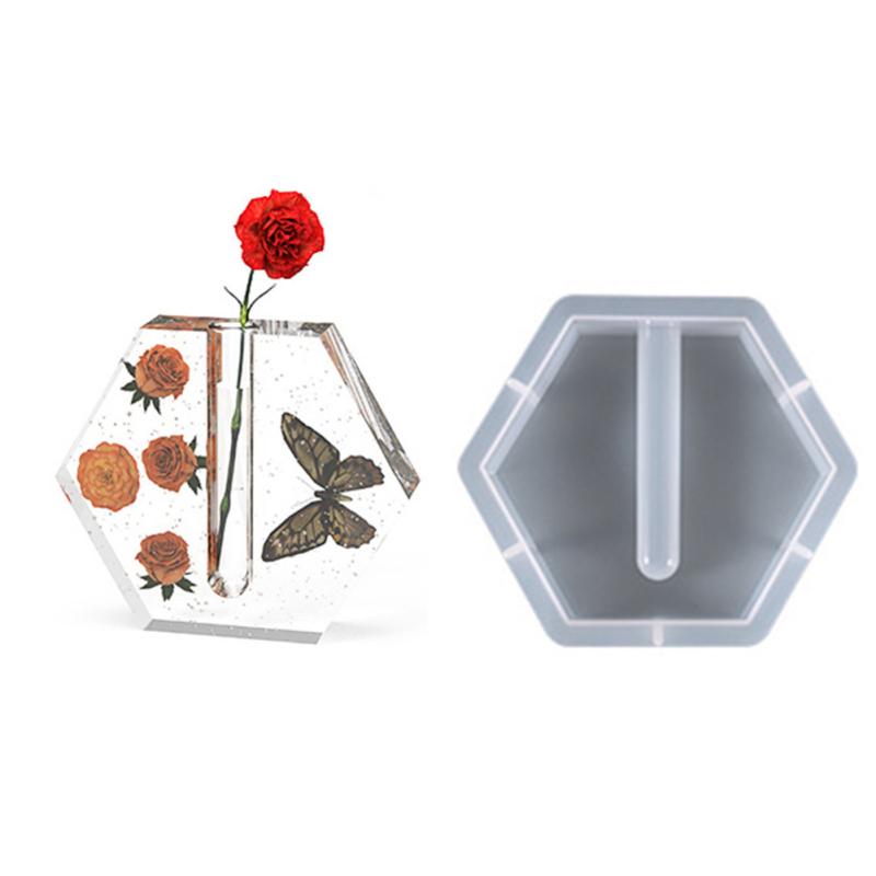 Silicone Mold Resin Casting Mold With Test Tubes For Hydroponic/flowers Home Office Desktop