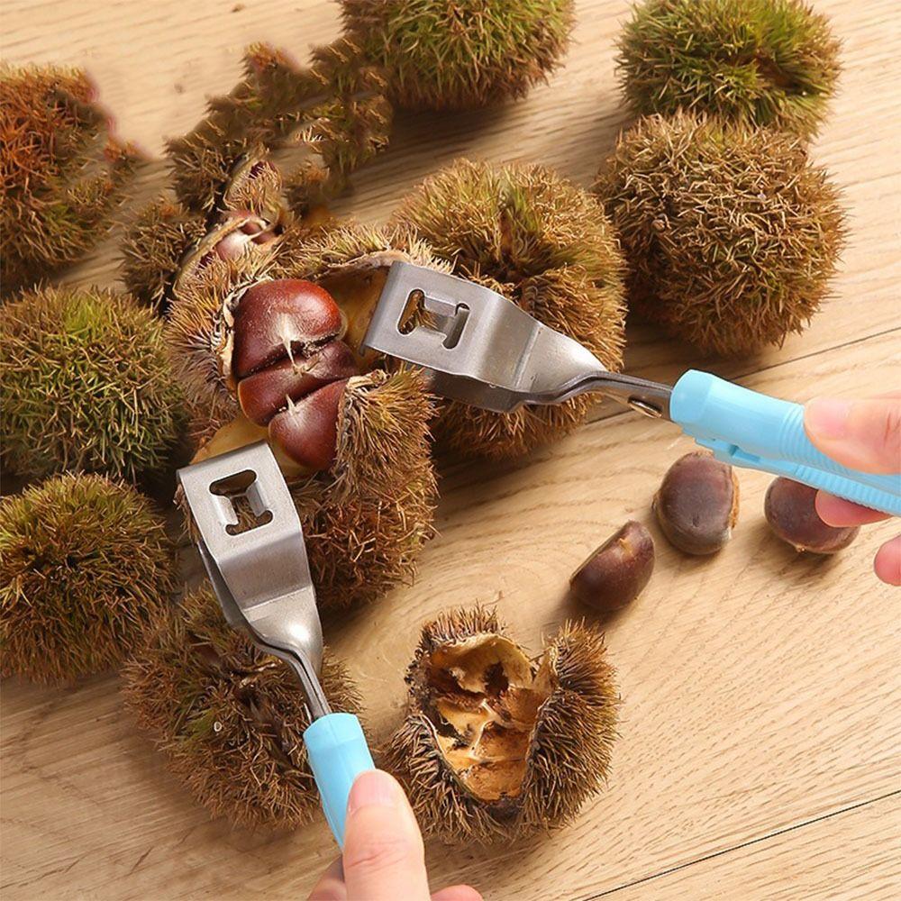 Stainless Steel Chestnut Opener Multi-Functional Chestnut Clip Peeler  Nut Processing