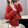 Cardigan Tricoté Décontracté Grande Taille Couleur Unie pour Femme - Collection Automne