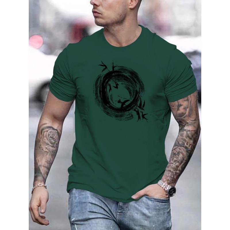 

Men s fashionable and casual loose and simple T-shirt top XL