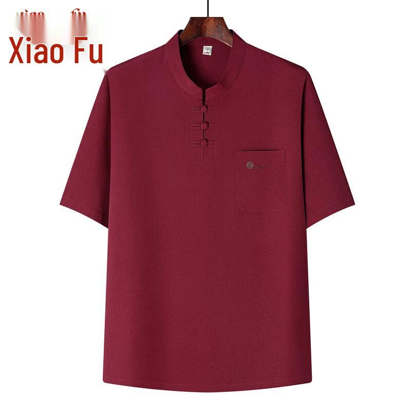 Elderly Men's Summer Ice Silk Tang Suit