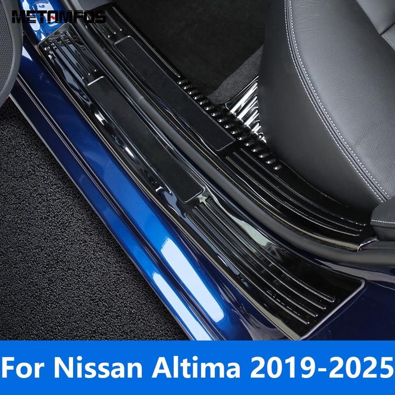 For Nissan Altima - 2024 2025 Rear Trunk Bumper Foot Plate Door Sill Scuff Plate Welcome Pedal Entry Guard Accessories